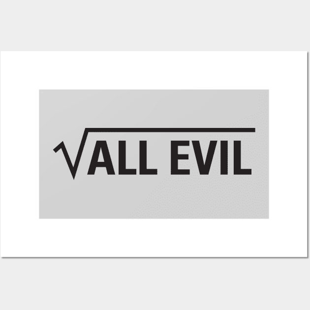 Square Root of all Evil Wall Art by oddmatter